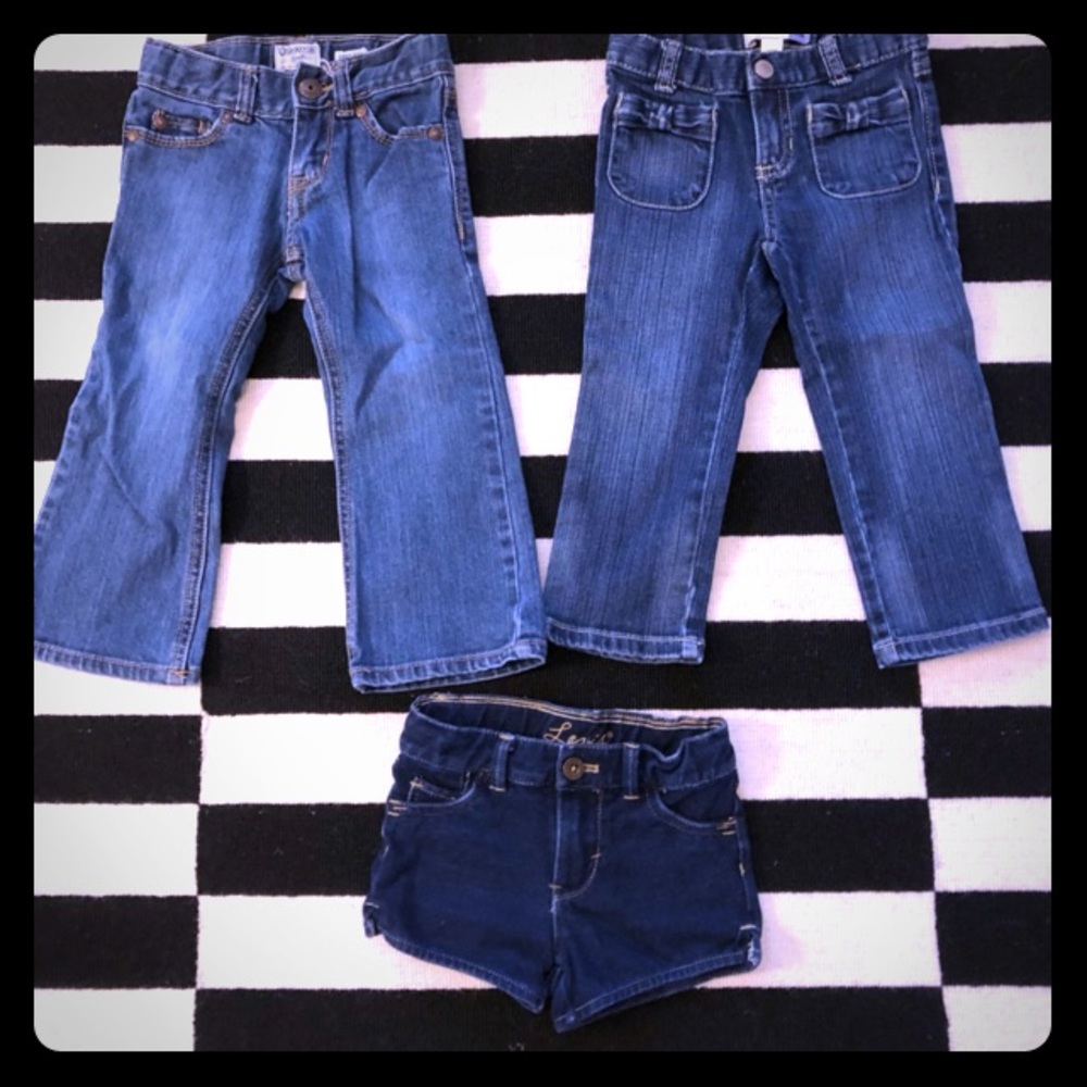 Girls 2T Levi’s, Osh Kosh and Old Navy denim